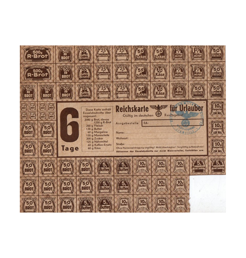 *Carte alimentaire - vacanciers *