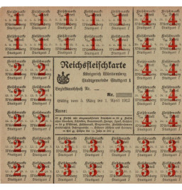 *Reichsfleischkarte* 1917*
