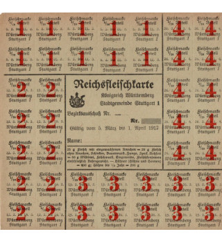 *Reichsfleischkarte* 1917*