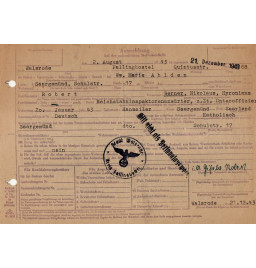 *Reichsbahn-Anwärterregistrierung*