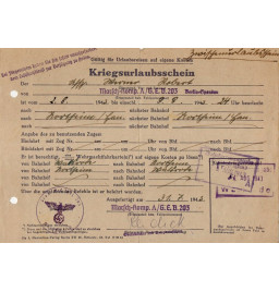 *Kriegsurlaubsschein*