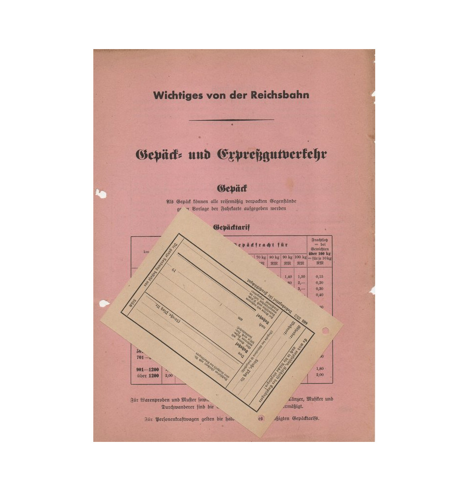 Wichtiges von der Reichsbahn*