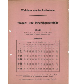 Wichtiges von der Reichsbahn*