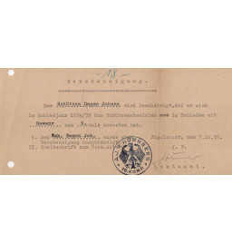 *Verleihungsurkunde des...