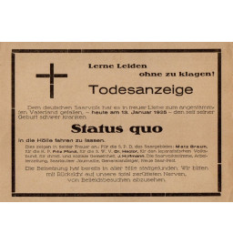 *Propagandapostkarte - Status quo*