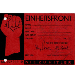 *Carte de membre parti communiste*
