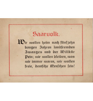 *Carte de correspondance propagandiste sarroise*