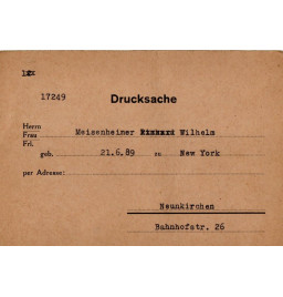 *Carte inscription liste électorale - Neunkirchen*