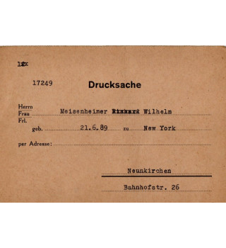 *Carte inscription liste électorale - Neunkirchen*