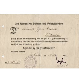 *Certificat croix du...