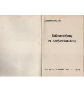 *Leibeserziehung im Reichsarbeitsdienst buch*