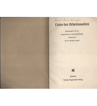 *Liederbuch der jungen Frauen des Reichsarbeitsdienstes *