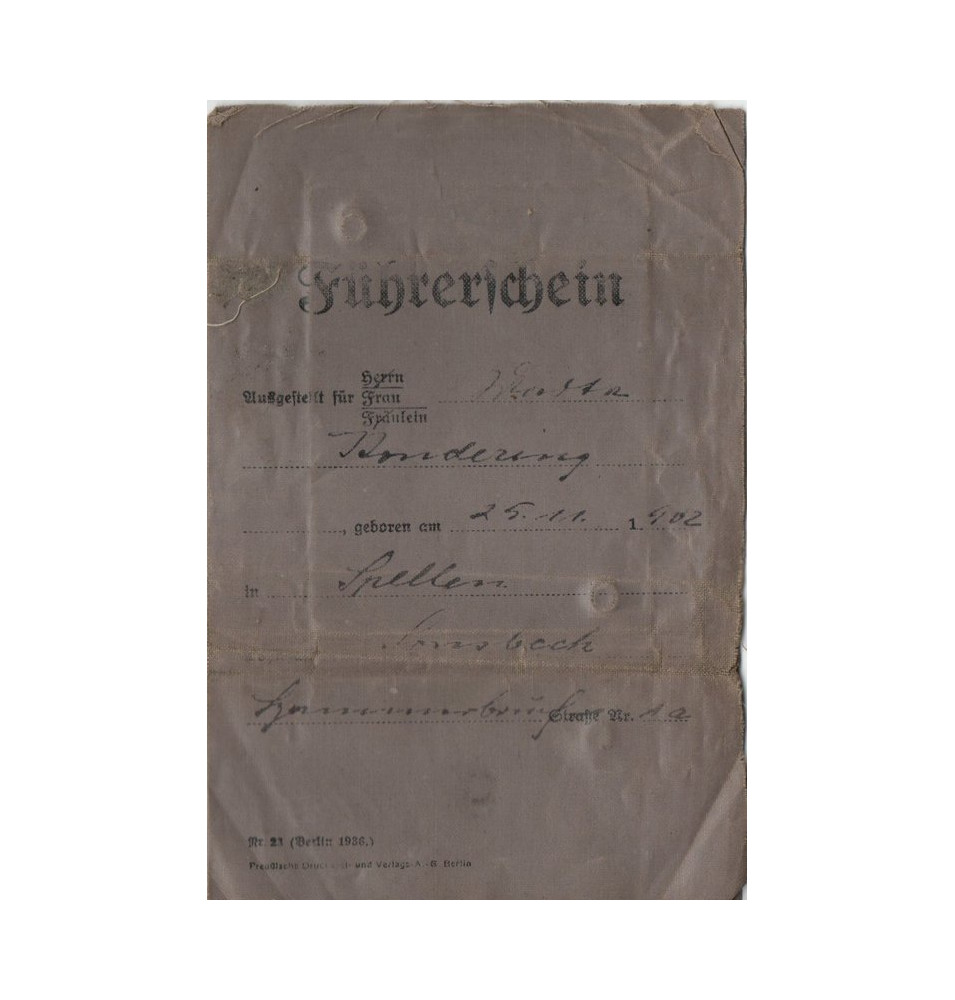 *Führerschein - 1937*