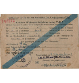 * Wehrmachtfahrschein*