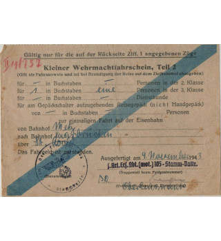 * Wehrmachtfahrschein*