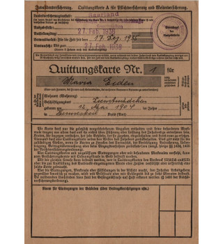 *Carte d'invalide - Sarre*