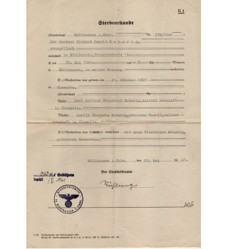 *Sterbeurkunde – Thüringen *