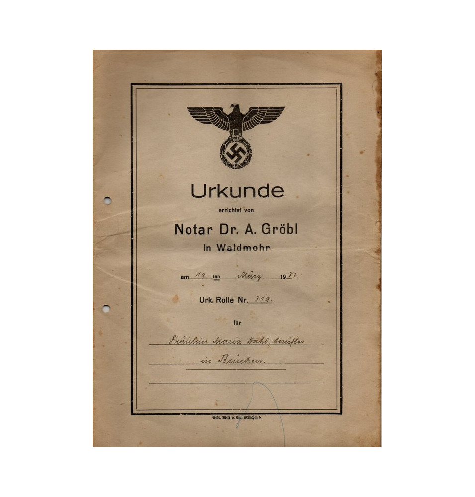 *Notarielle Urkunde*