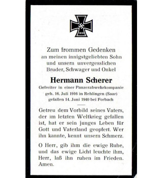 *Nachruf für einen deutschen Soldaten*