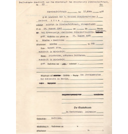 *Sterbeurkunde - LW *