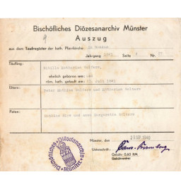 *Taufbescheinigung des...