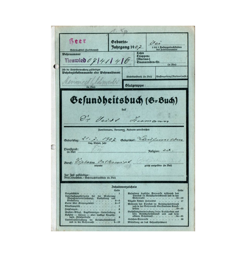 *Gesundheitsbuch - Heer*