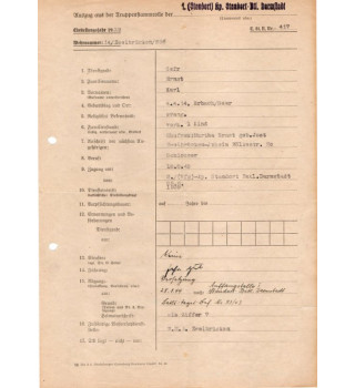 *Extrait de registre  -Troupes*