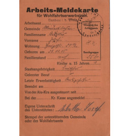 *Arbeits -Meldekarte*