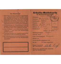 *Arbeits -Meldekarte*