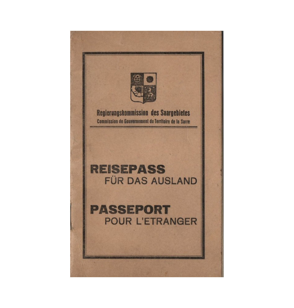 *Passeport sarrois*