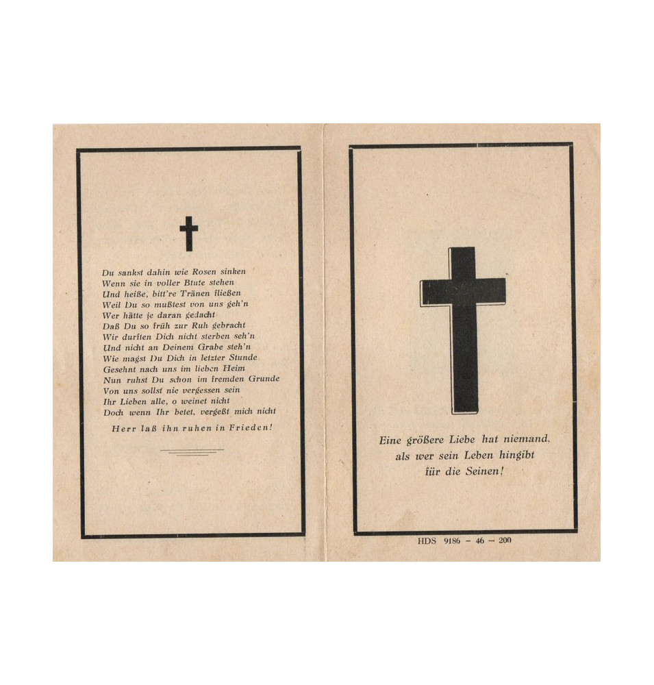 *Avis mortuaire - Kriegsmarine*