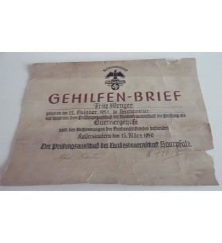 *Certificat d'assistant*