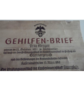 *Certificat d'assistant*