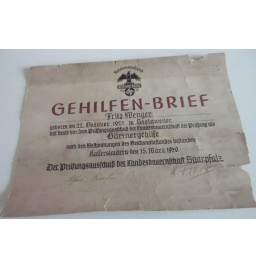 *Certificat d'assistant*