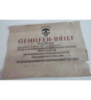 *Certificat d'assistant*