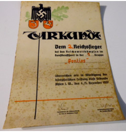 *Sporturkunde - Reichswettkämpfen*