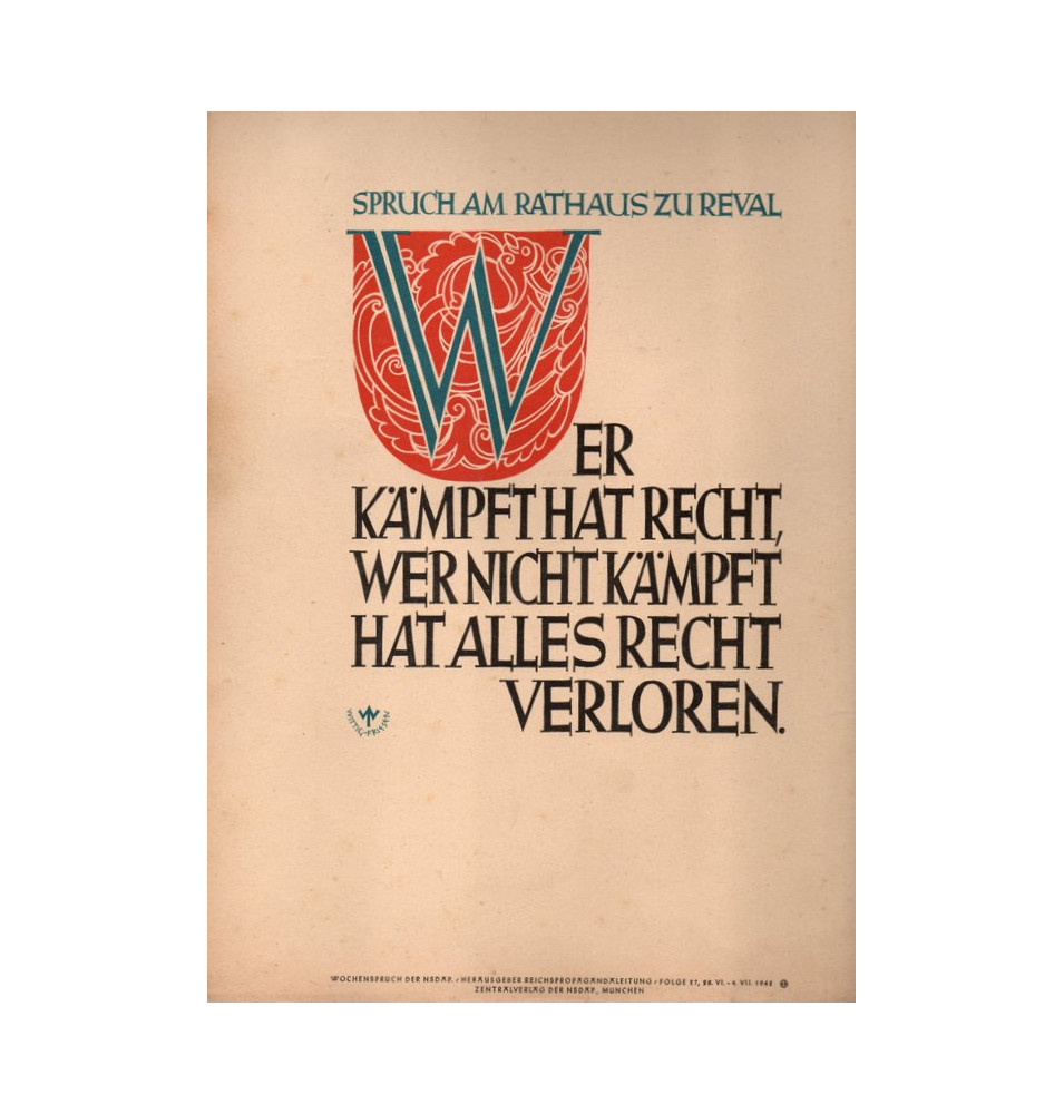 *Affiche propagande  - NSDAP*
