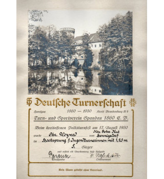 *Ehrenurkunde - 1930*