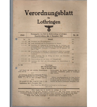 *Verordnugsblatt für Lothrigen -Nr28*