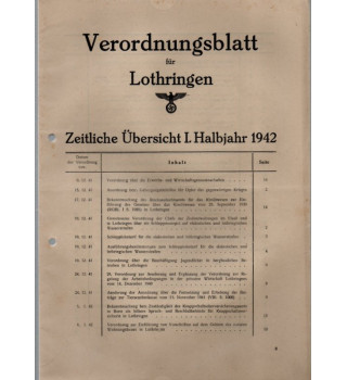 *Verordnugsblatt für Lothringen *