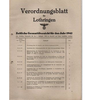 *Verordnungsblatt für Lothringen - 1942*