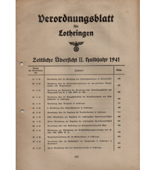 *Verordnugsblatt für Lothringen - 1941*
