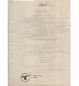 * Konvolut von 9 Dokumenten - Adam*