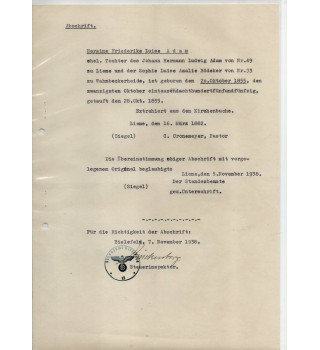 * Konvolut von 9 Dokumenten - Adam*