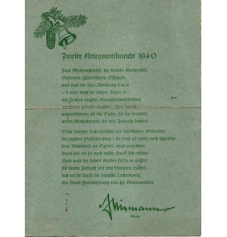 *Zweite Kriegsweihnacht 1940*