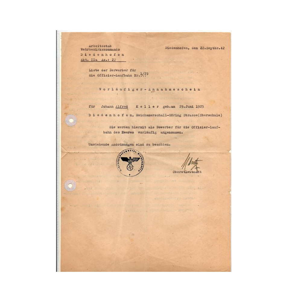 *Arbeitsstab Wehrbezirkskommando*