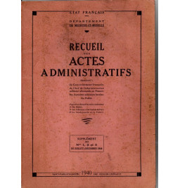 *Recueil administratifs*
