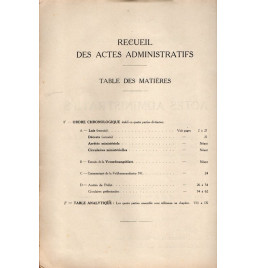 *Recueil administratifs*