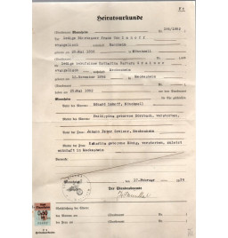 *Heiratsurkunde*