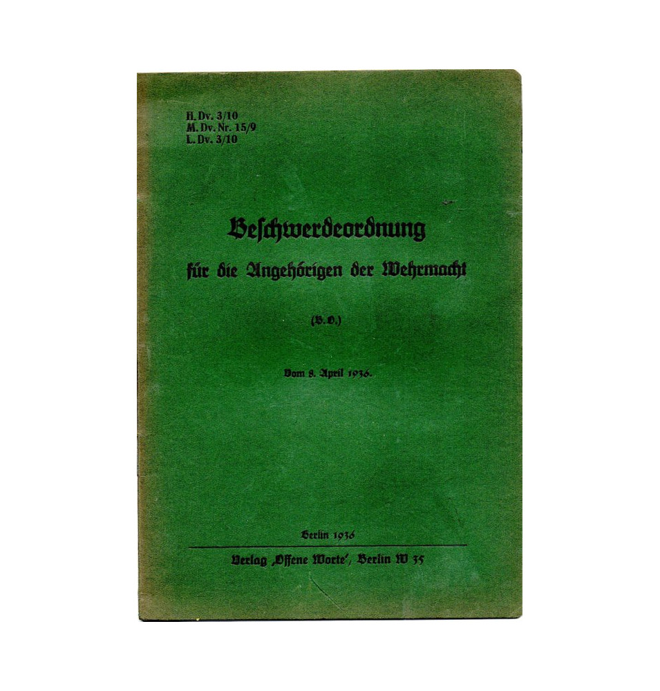 *Verwaltungsbroschüre - Wehrmacht*